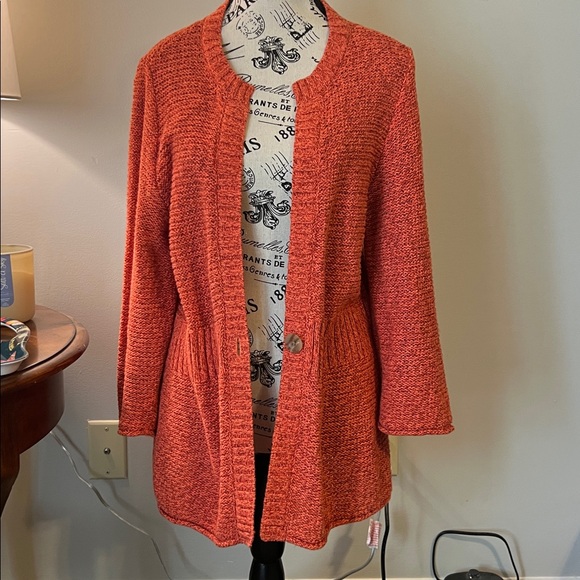 Eddie Bauer Sweaters - Eddie Bauer Vibrant Orange Women's Cardigan